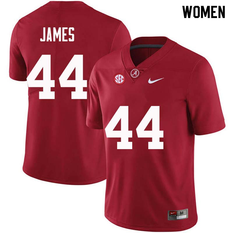 Alabama Crimson Tide Women's Kedrick James #44 Crimson NCAA Nike Authentic Stitched College Football Jersey DC16H33OY